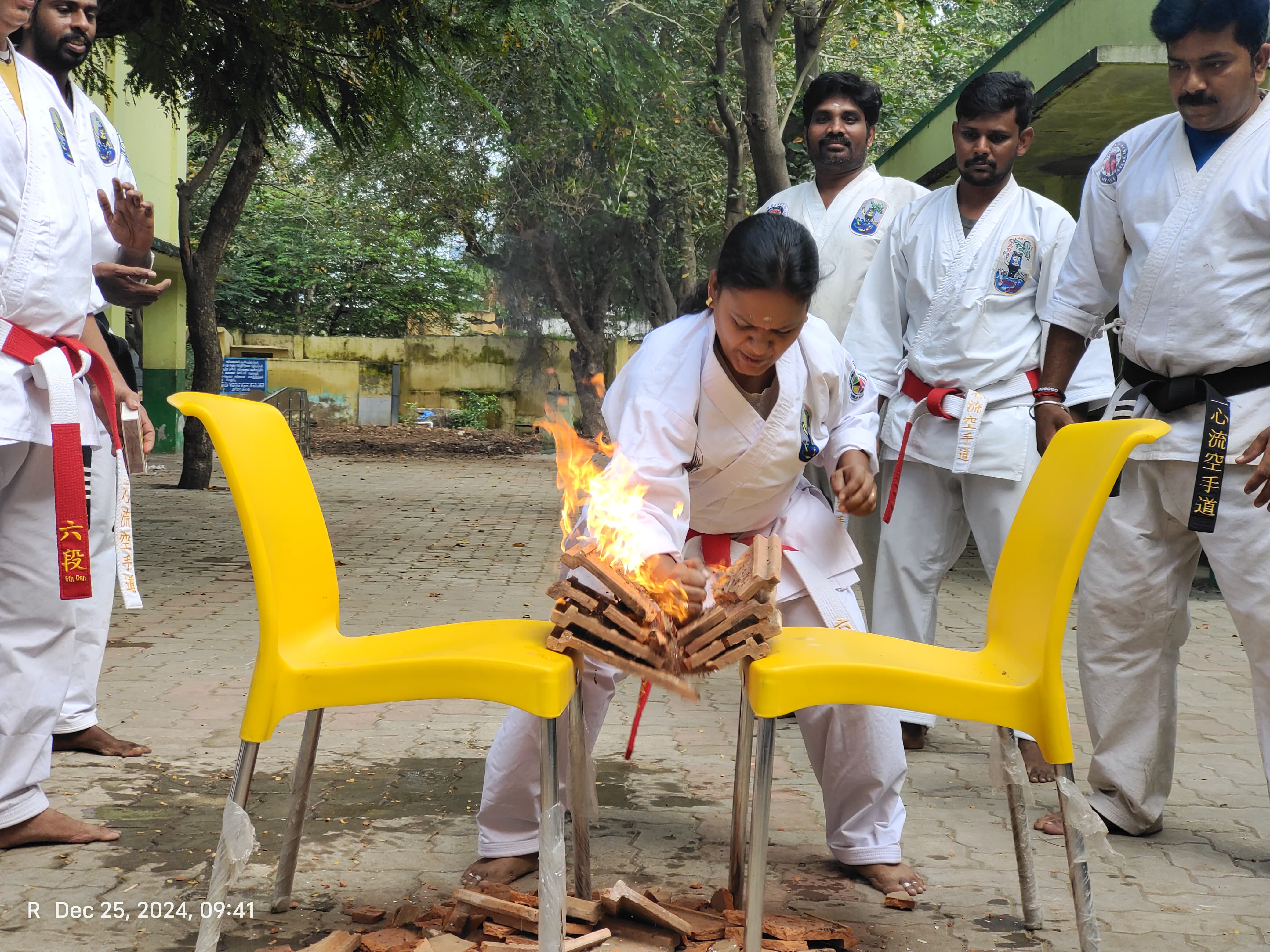 Students in formation